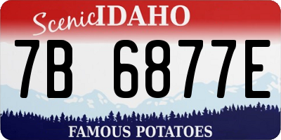 ID license plate 7B6877E