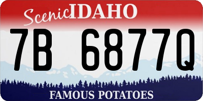 ID license plate 7B6877Q