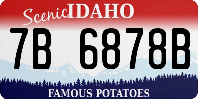 ID license plate 7B6878B