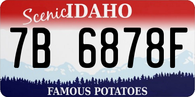 ID license plate 7B6878F