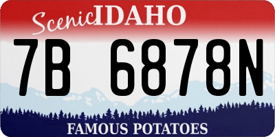 ID license plate 7B6878N