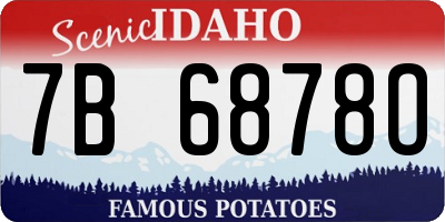 ID license plate 7B6878O