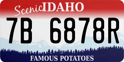 ID license plate 7B6878R