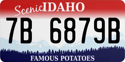 ID license plate 7B6879B
