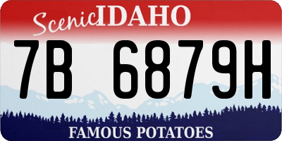 ID license plate 7B6879H
