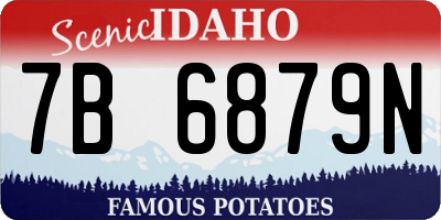ID license plate 7B6879N
