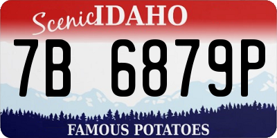 ID license plate 7B6879P