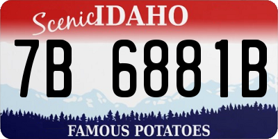 ID license plate 7B6881B