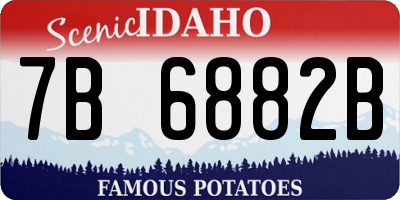 ID license plate 7B6882B