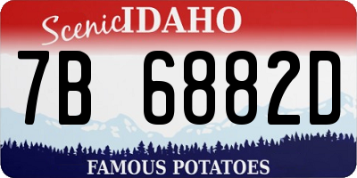ID license plate 7B6882D