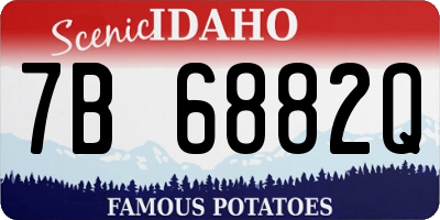 ID license plate 7B6882Q