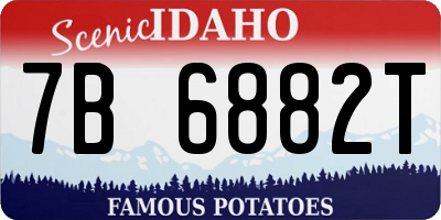 ID license plate 7B6882T
