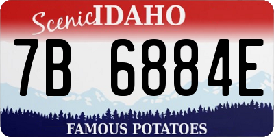 ID license plate 7B6884E