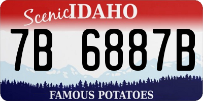 ID license plate 7B6887B