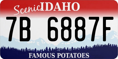 ID license plate 7B6887F