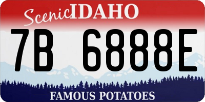 ID license plate 7B6888E