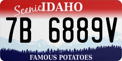 ID license plate 7B6889V