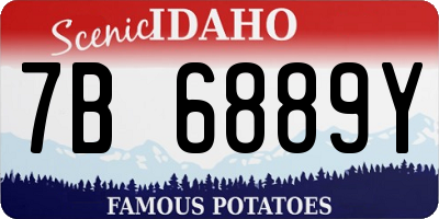 ID license plate 7B6889Y