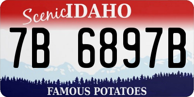 ID license plate 7B6897B