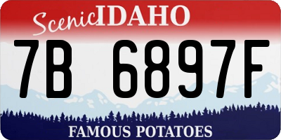 ID license plate 7B6897F