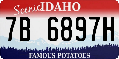 ID license plate 7B6897H