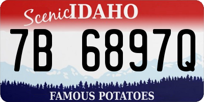 ID license plate 7B6897Q