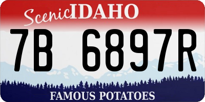 ID license plate 7B6897R