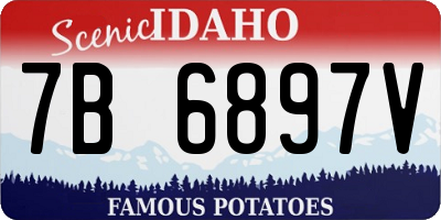 ID license plate 7B6897V