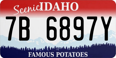 ID license plate 7B6897Y