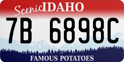 ID license plate 7B6898C