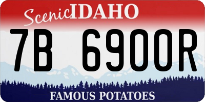 ID license plate 7B6900R