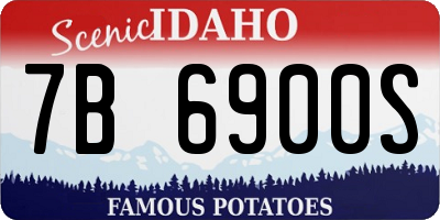 ID license plate 7B6900S