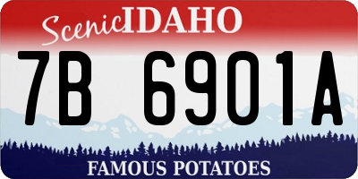ID license plate 7B6901A