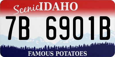 ID license plate 7B6901B