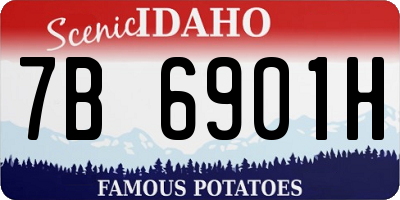 ID license plate 7B6901H