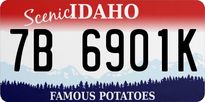 ID license plate 7B6901K