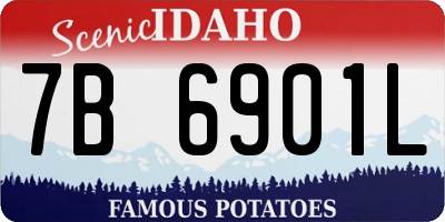 ID license plate 7B6901L