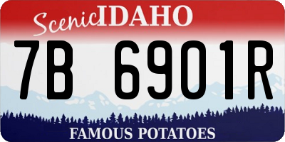 ID license plate 7B6901R