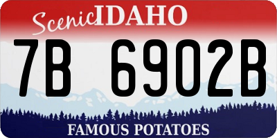 ID license plate 7B6902B