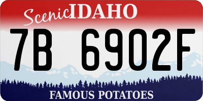 ID license plate 7B6902F