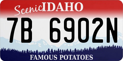 ID license plate 7B6902N