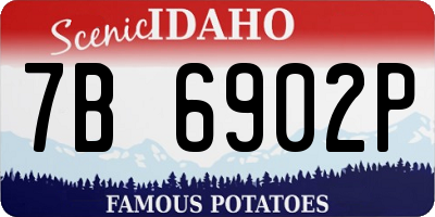 ID license plate 7B6902P