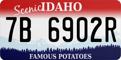 ID license plate 7B6902R