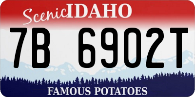 ID license plate 7B6902T