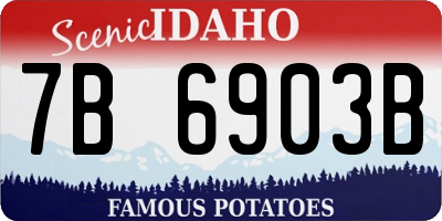 ID license plate 7B6903B