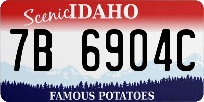 ID license plate 7B6904C