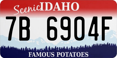ID license plate 7B6904F