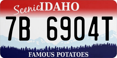 ID license plate 7B6904T