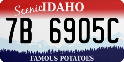 ID license plate 7B6905C