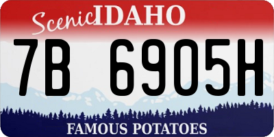 ID license plate 7B6905H